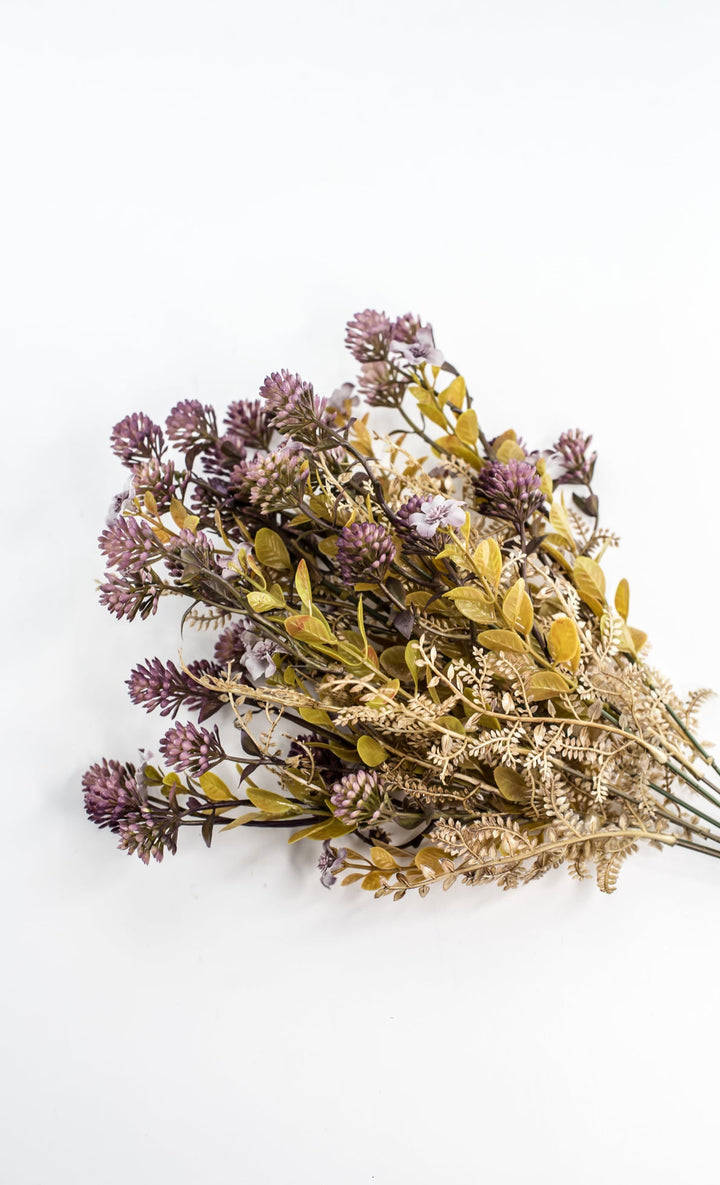 Dusty Lavender Mixed Plastic Leaf Ball - Greenery Market85336-LV