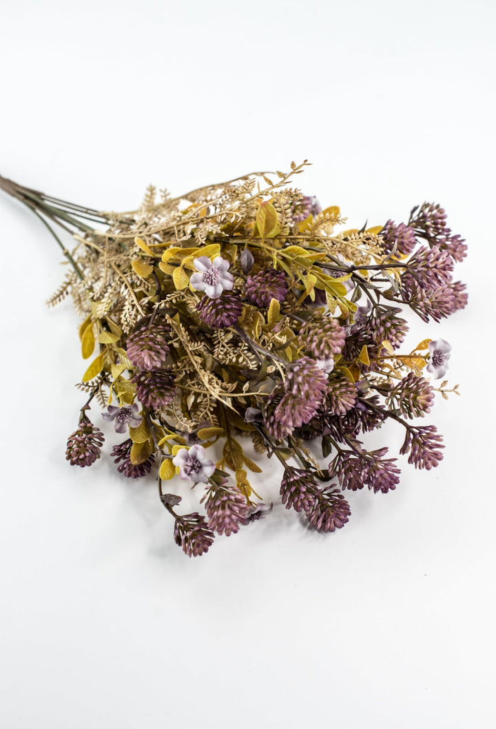 Dusty Lavender Mixed Plastic Leaf Ball - Greenery Market85336-LV