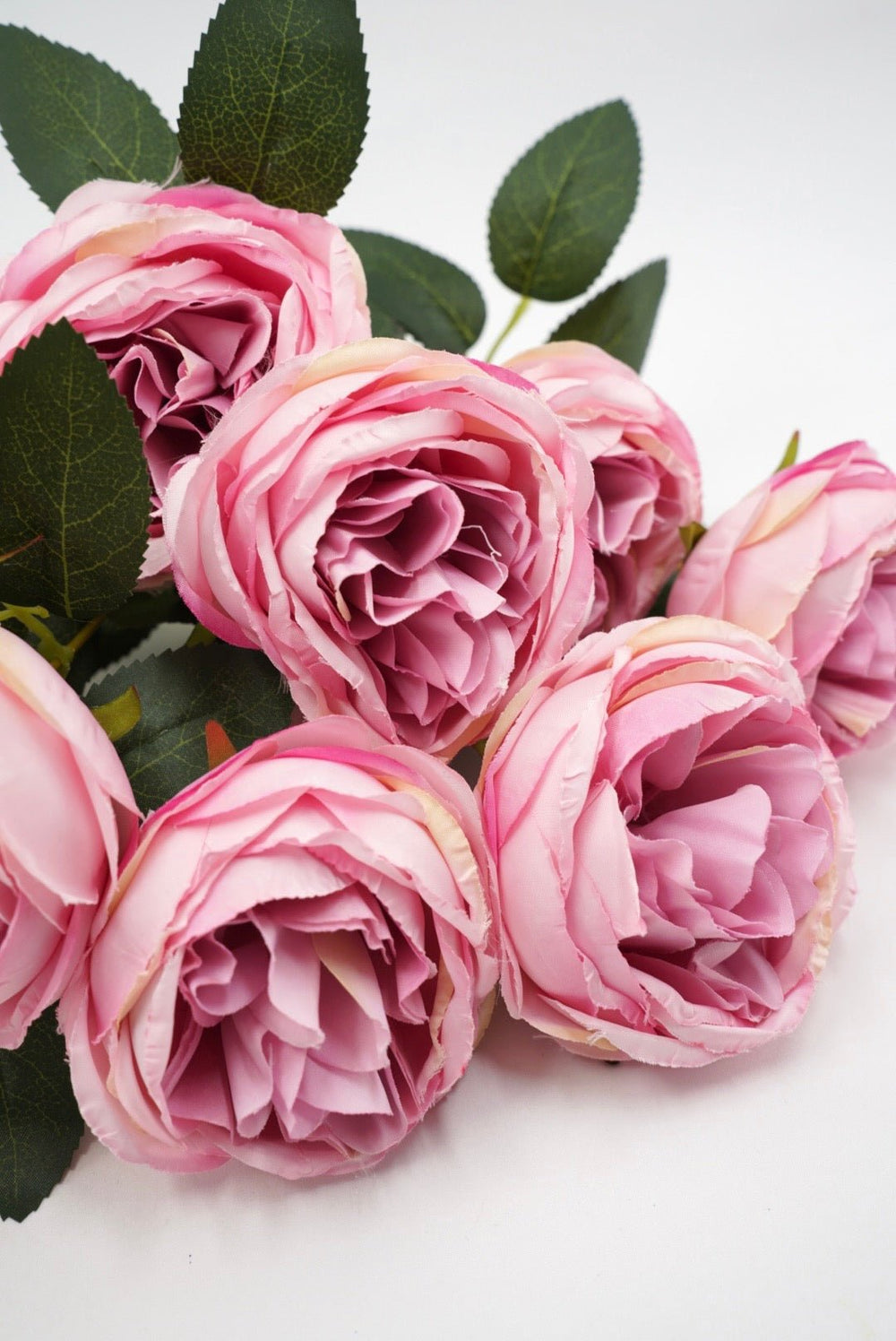 Dusty Pink Cabbage Rose Bush - 17.5" - Greenery MarketArtificial Flowers35133DTPK