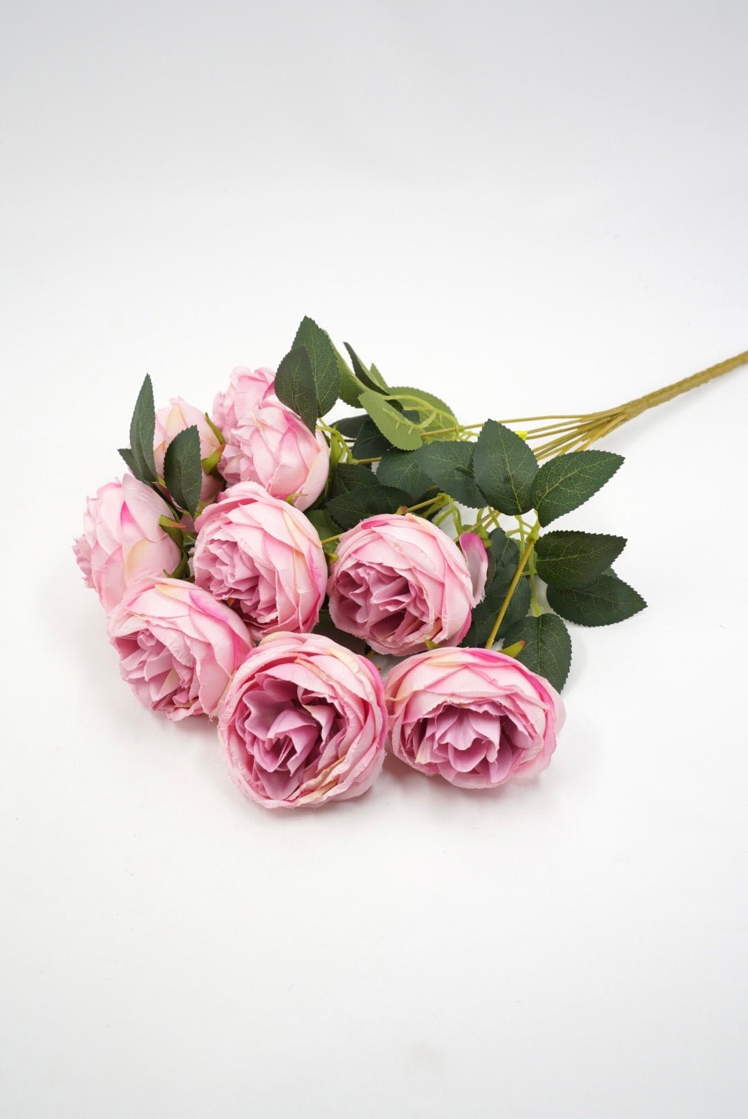 Dusty Pink Cabbage Rose Bush - 17.5" - Greenery MarketArtificial Flowers35133DTPK