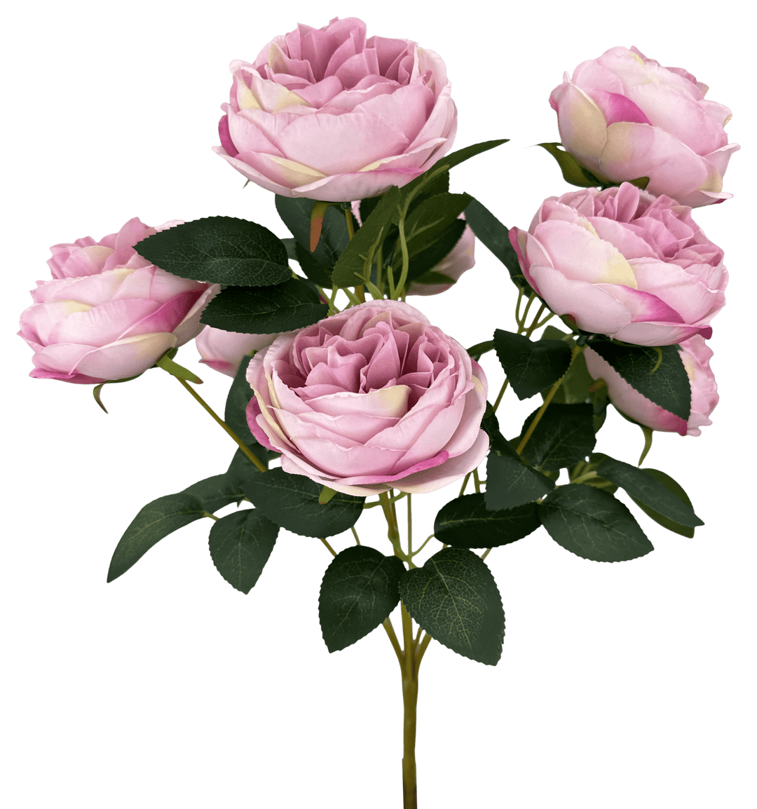 Dusty Pink Cabbage Rose Bush - 17.5" - Greenery MarketArtificial Flowers35133DTPK