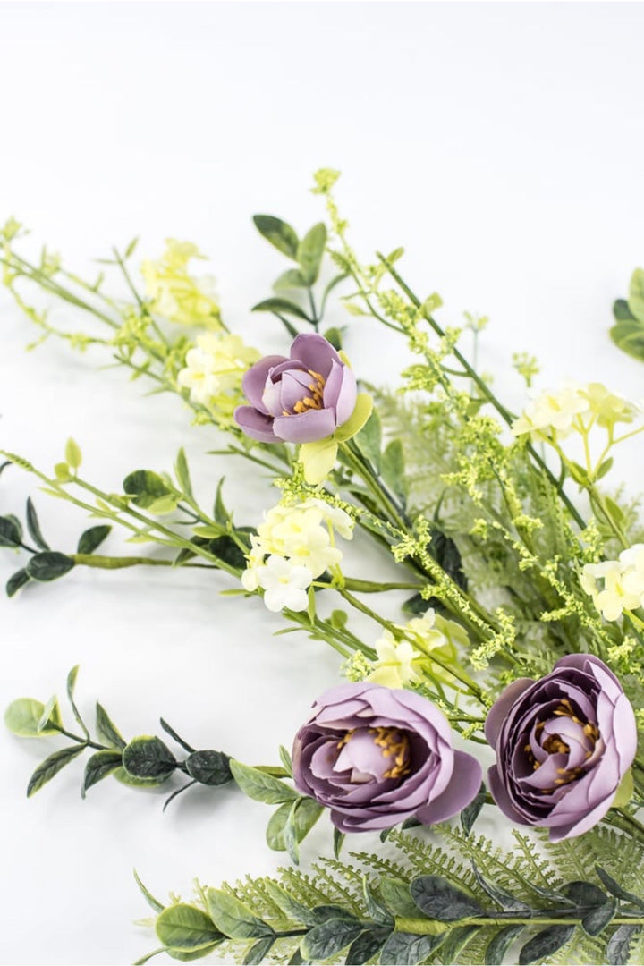 Dusty Purple Mixed Ranunculus Spray - 29" - Greenery Market65440-PU