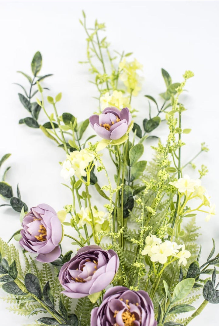 Dusty Purple Mixed Ranunculus Spray - 29" - Greenery Market65440-PU