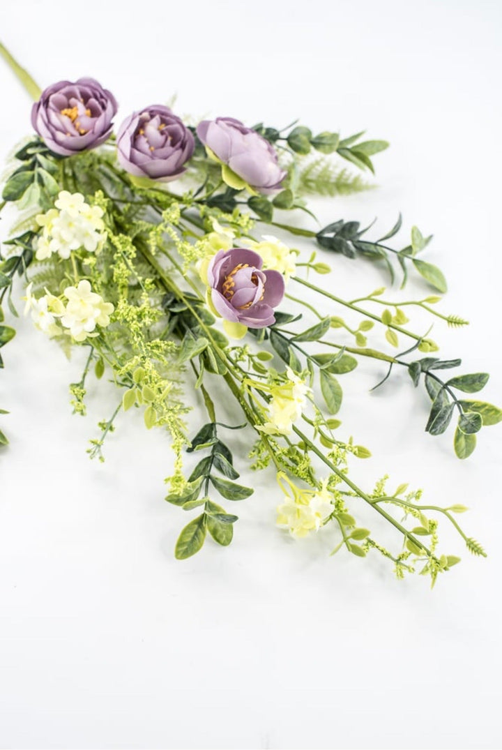 Dusty Purple Mixed Ranunculus Spray - 29" - Greenery Market65440-PU