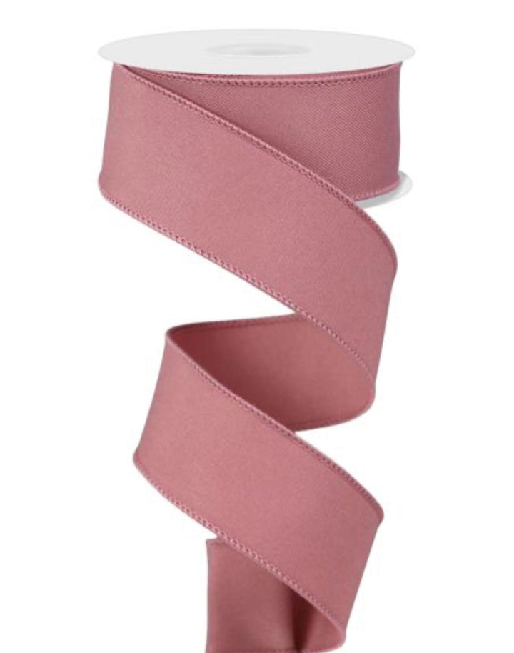 Dusty rose pink solid wired ribbon 1.5” - Greenery MarketWired ribbonRGE1202EH