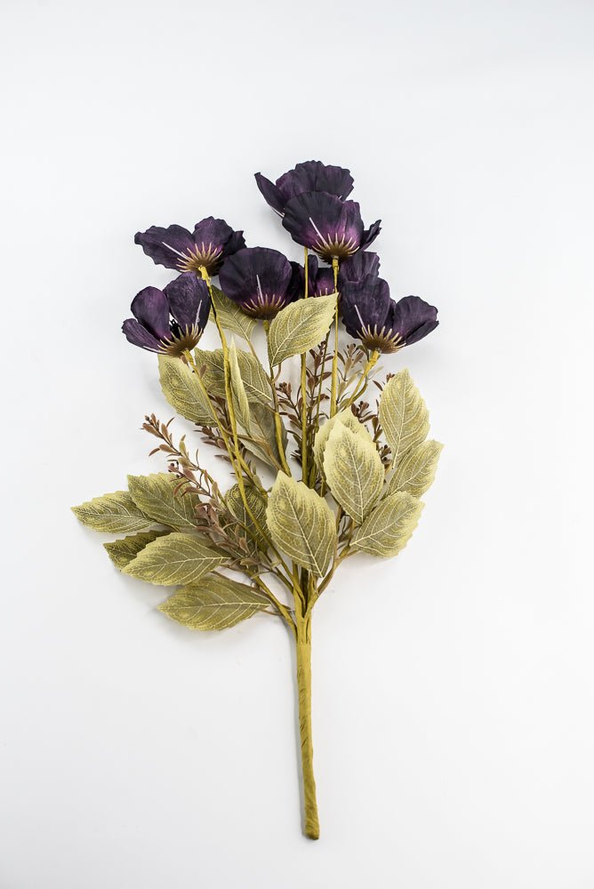 Eggplant Purple Mixed Poppy Bush - Greenery Market40320 - PU