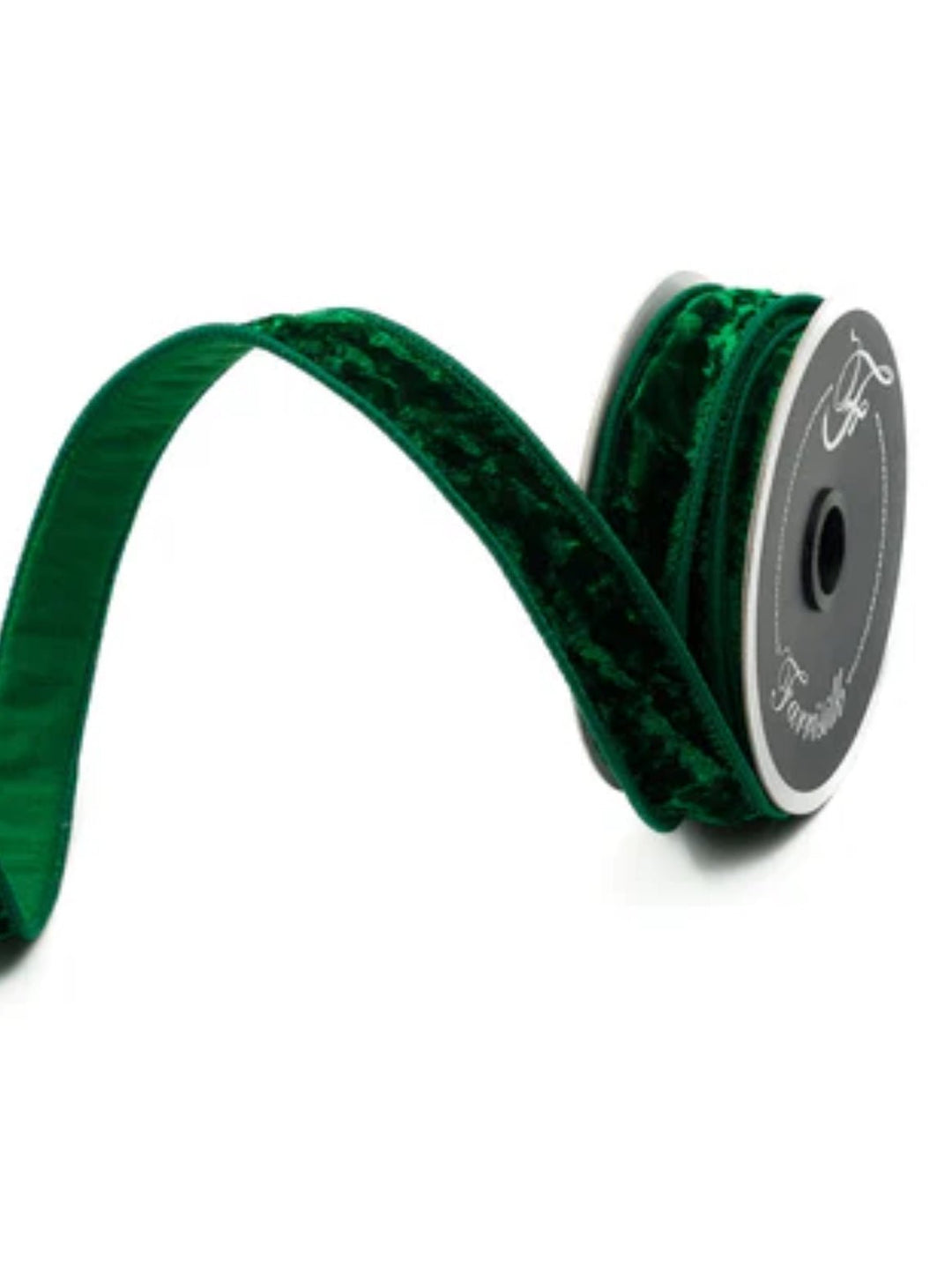 Emerald green crushed velvet 2.5” farrisilk wired ribbon - Greenery MarketRibbons & TrimRK290 - 55