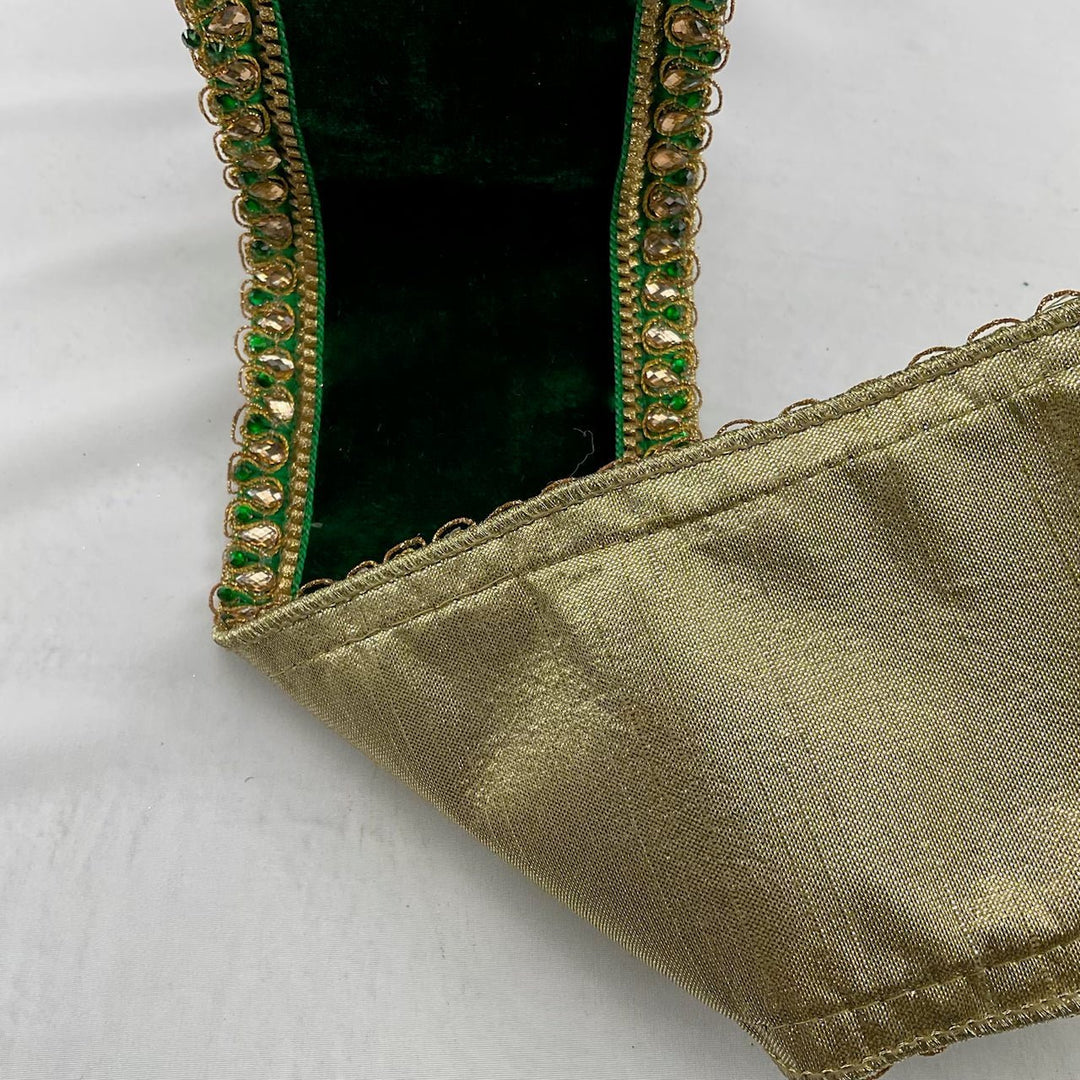 Emerald green Farrisilk king edwards velvet tree ribbon - 4” - Greenery Marketwired ribbonRK340 - 55