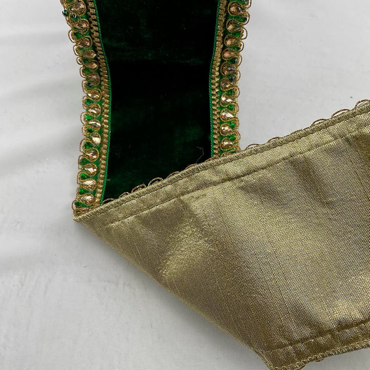 Emerald green Farrisilk king edwards velvet tree ribbon - 4” - Greenery Marketwired ribbonRK340 - 55