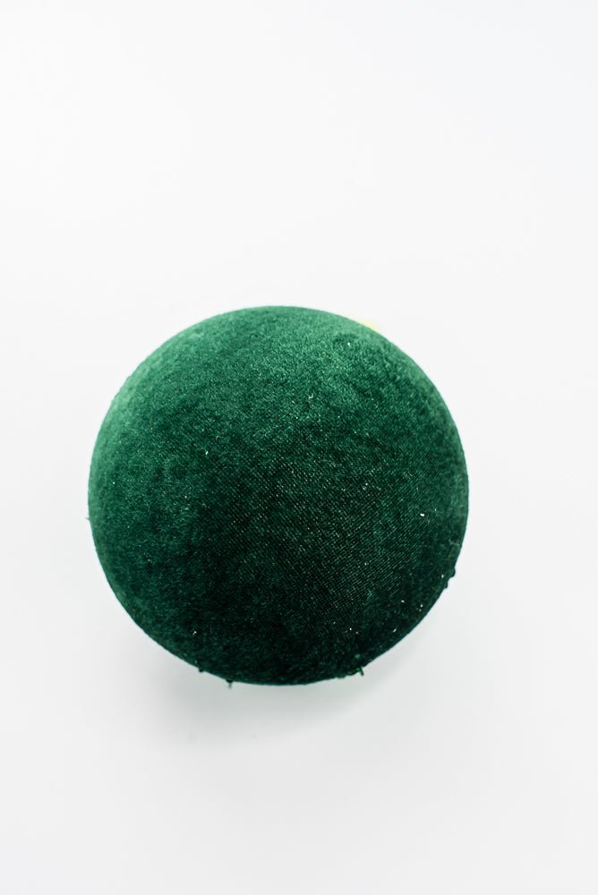 Emerald Green Ornament Sequin Velvet Ball - 5" - Greenery Market86666EMGN