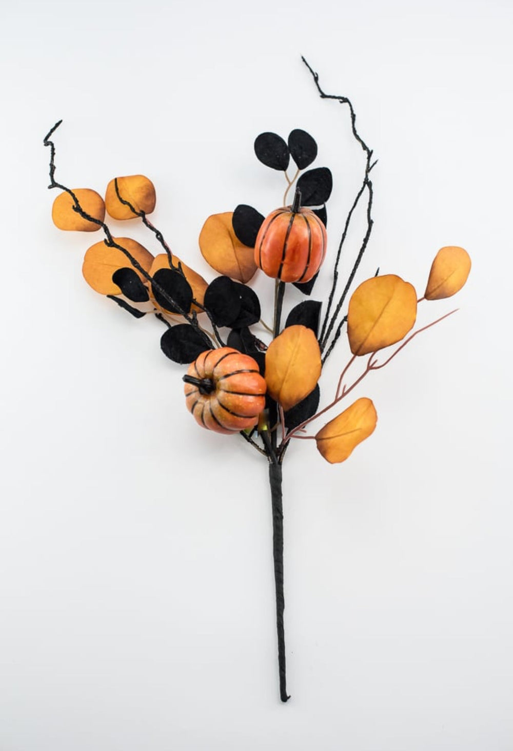 Eucalyptus and pumpkin pick - black orange - Greenery MarketArtificial Flora57087BKOR