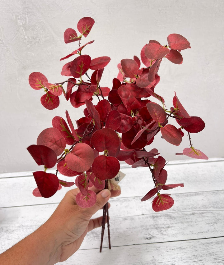 Eucalyptus bundle - red wine - Greenery MarketArtificial Flora26365