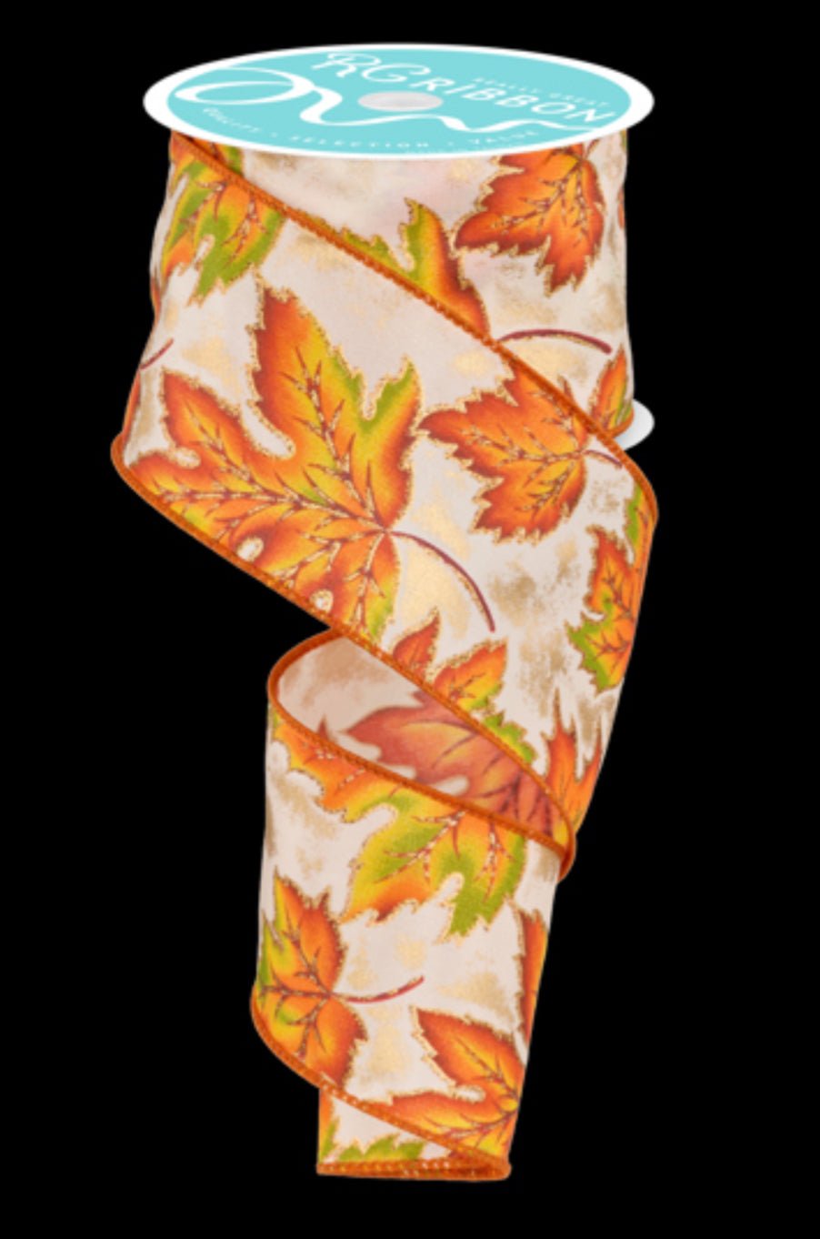 Fall Restriction Ribbon Fall foliage wired ribbon 2.5” - Greenery Market