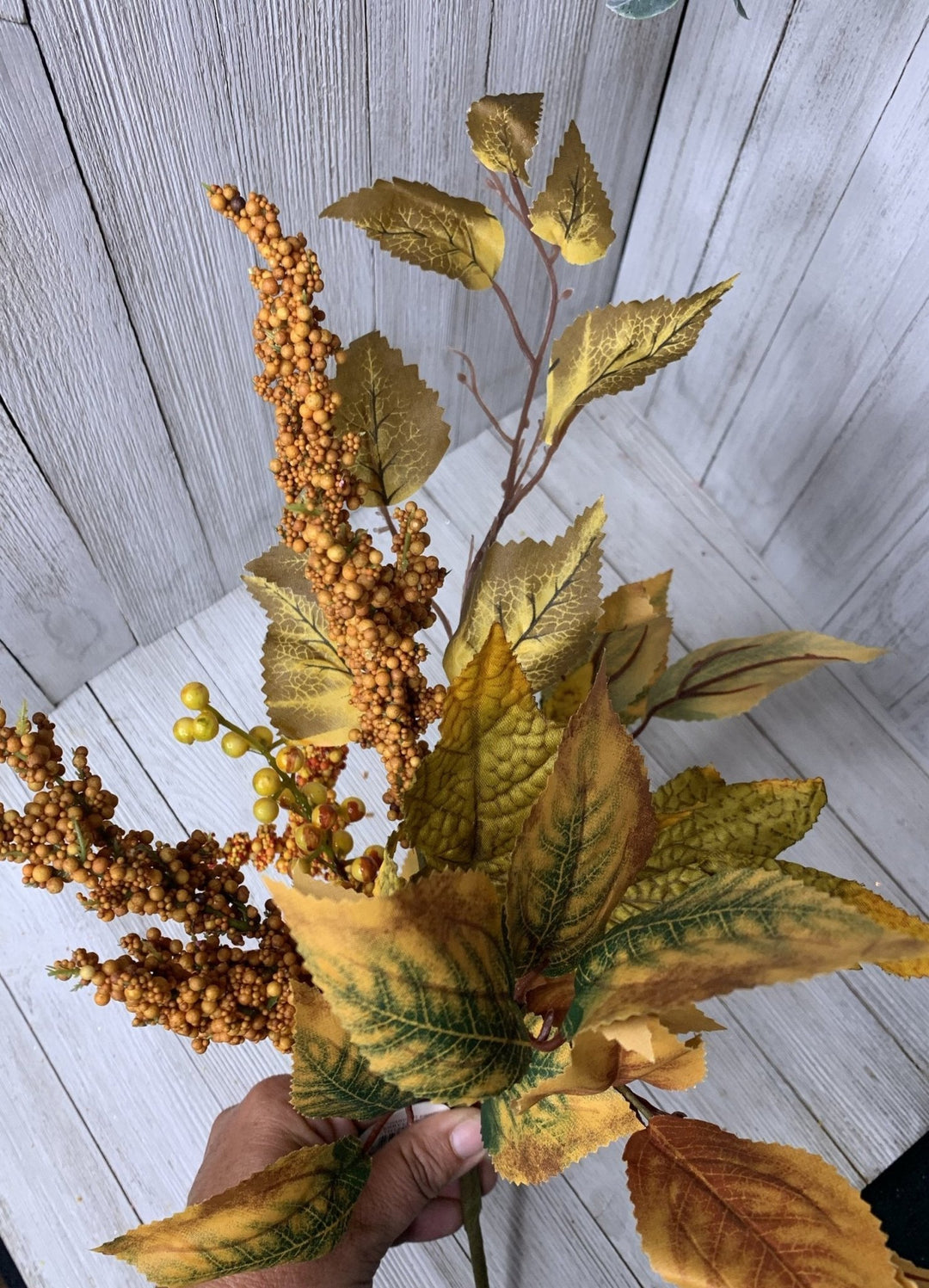 Fall leaves spray with berries - Greenery MarketgreeneryMTH12496