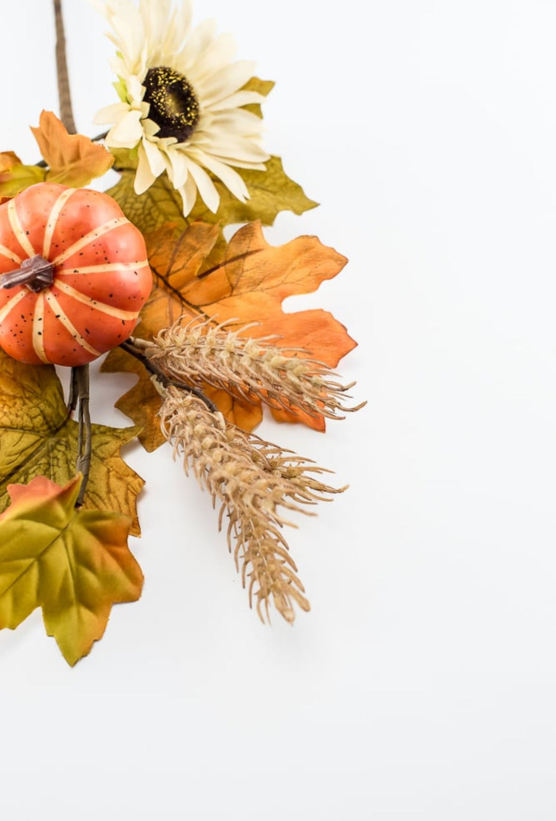 Fall mixed foliage, sunflower & pumpkin pick - Greenery MarketgreeneryPM3484