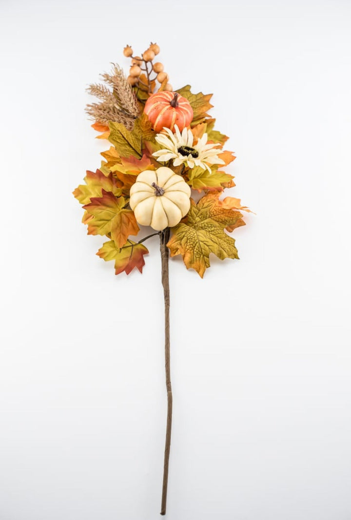 Fall mixed foliage, sunflower & pumpkin spray - Greenery MarketgreeneryPM3485