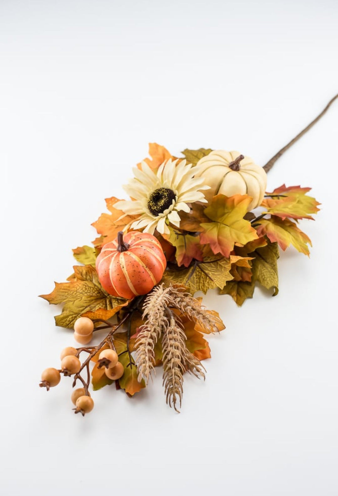 Fall mixed foliage, sunflower & pumpkin spray - Greenery MarketgreeneryPM3485