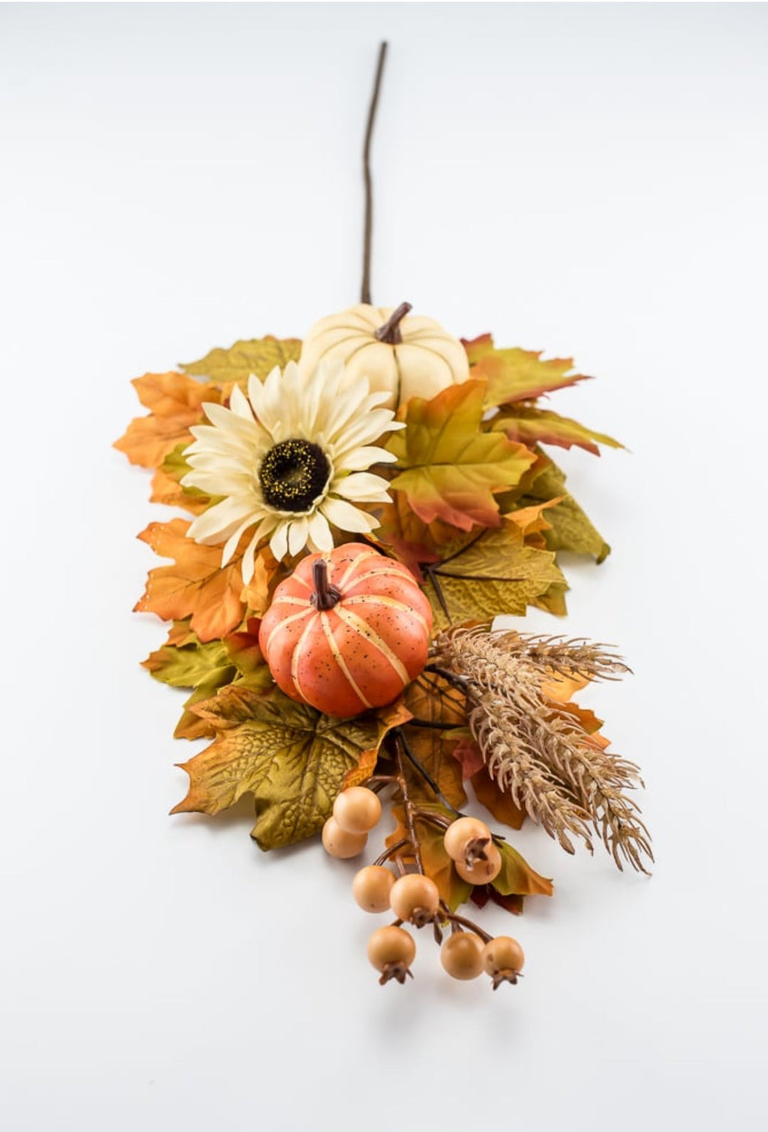 Fall mixed foliage, sunflower & pumpkin spray - Greenery MarketgreeneryPM3485