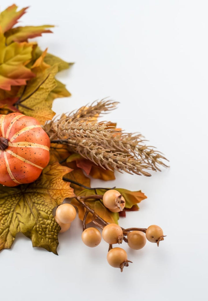 Fall mixed foliage, sunflower & pumpkin spray - Greenery MarketgreeneryPM3485