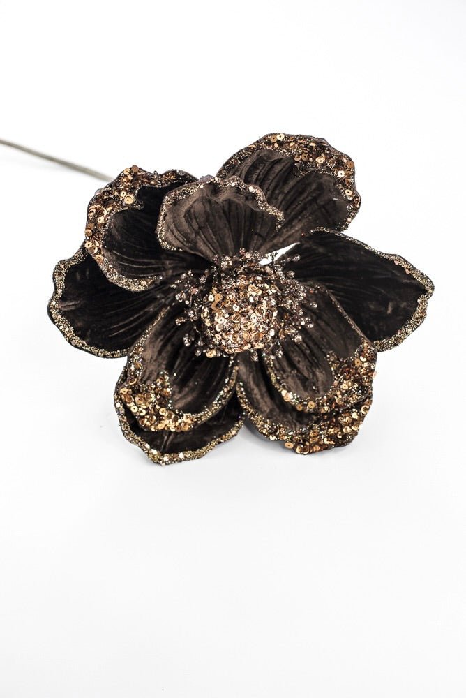 Farrisilk Artificial Chocolate Victorian Magnolia Stem - Greenery MarketArtificial FlowersCF045-23
