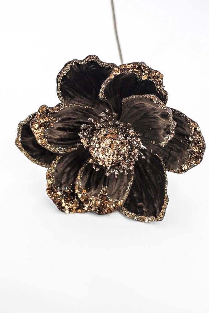 Farrisilk Artificial Chocolate Victorian Magnolia Stem - Greenery MarketArtificial FlowersCF045-23