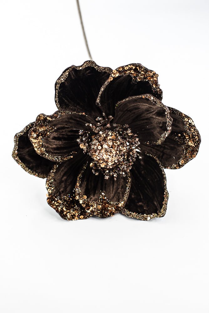 Farrisilk Artificial Chocolate Victorian Magnolia Stem - Greenery MarketArtificial FlowersCF045-23