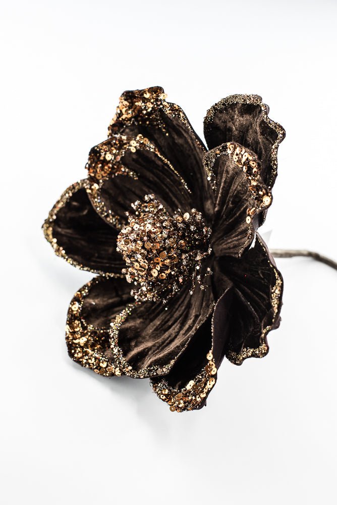 Farrisilk Artificial Chocolate Victorian Magnolia Stem - Greenery MarketArtificial FlowersCF045-23
