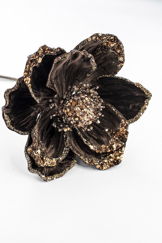 Farrisilk Artificial Chocolate Victorian Magnolia Stem - Greenery MarketArtificial FlowersCF045-23