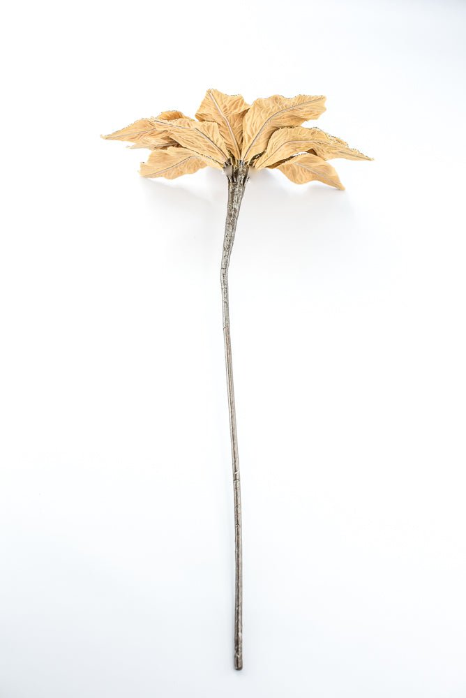 Farrisilk Artificial Gold Berry Poinsettia - 12" - Greenery MarketArtificial FlowersCF141-50