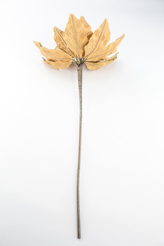 Farrisilk Artificial Gold Berry Poinsettia - 12" - Greenery MarketArtificial FlowersCF141-50