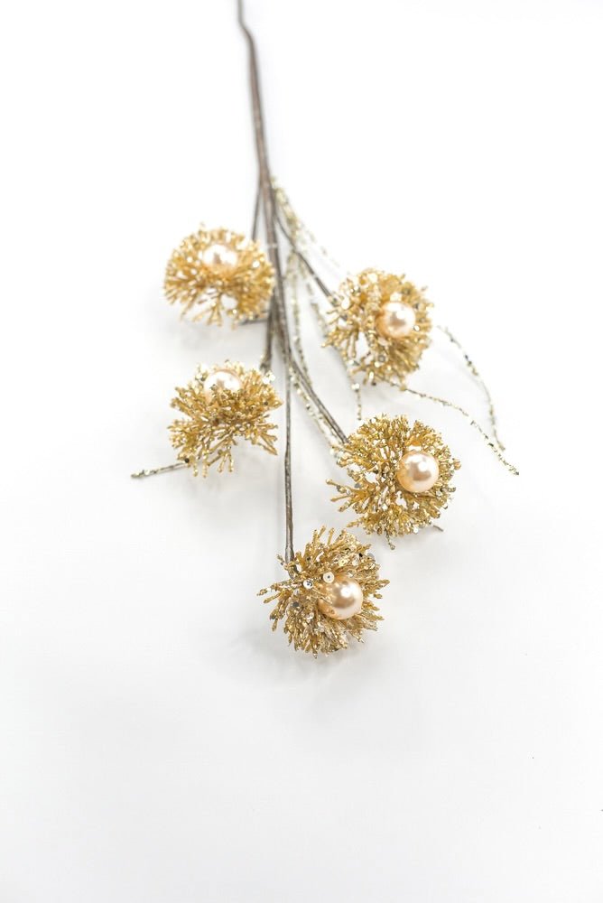 Farrisilk Artificial Gold Pearl Puff - 28" - Greenery MarketArtificial FloraCF104-50
