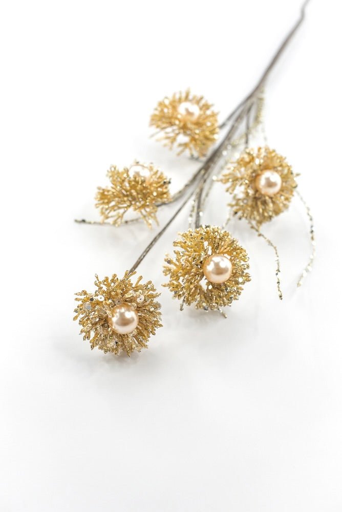 Farrisilk Artificial Gold Pearl Puff - 28" - Greenery MarketArtificial FloraCF104-50
