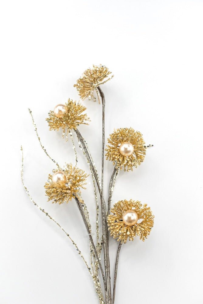 Farrisilk Artificial Gold Pearl Puff - 28" - Greenery MarketArtificial FloraCF104-50