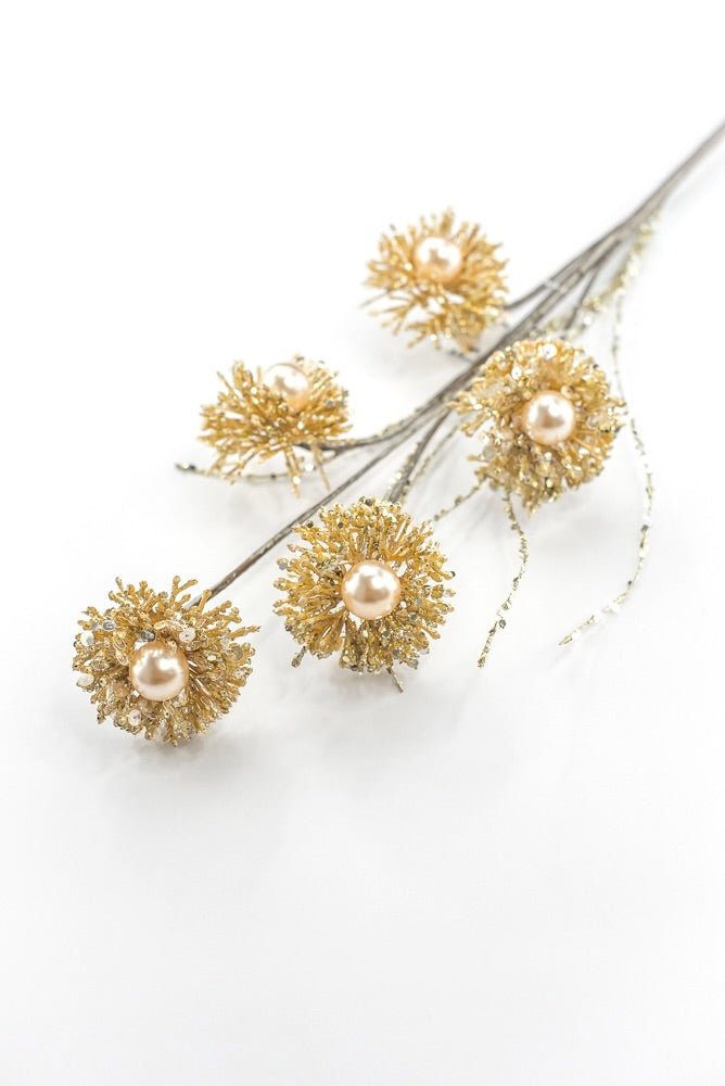 Farrisilk Artificial Gold Pearl Puff - 28" - Greenery MarketArtificial FloraCF104-50