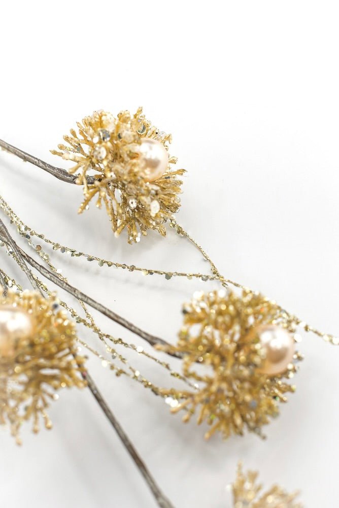 Farrisilk Artificial Gold Pearl Puff - 28" - Greenery MarketArtificial FloraCF104-50