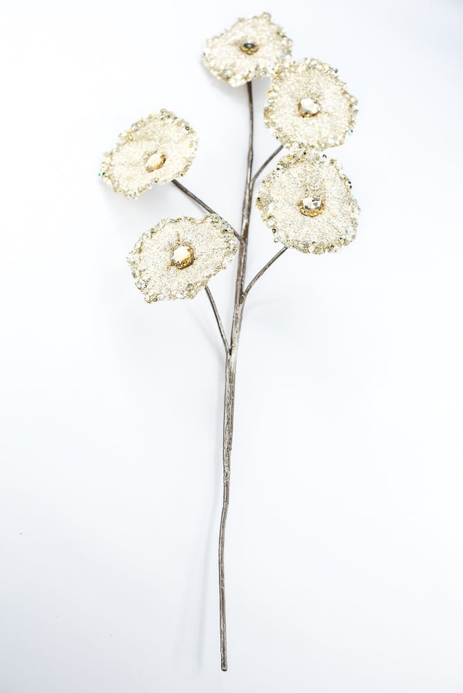 Farrisilk Artificial Ivory Crystal Trumpet - 28" - Greenery MarketArtificial FlowersCF103-62