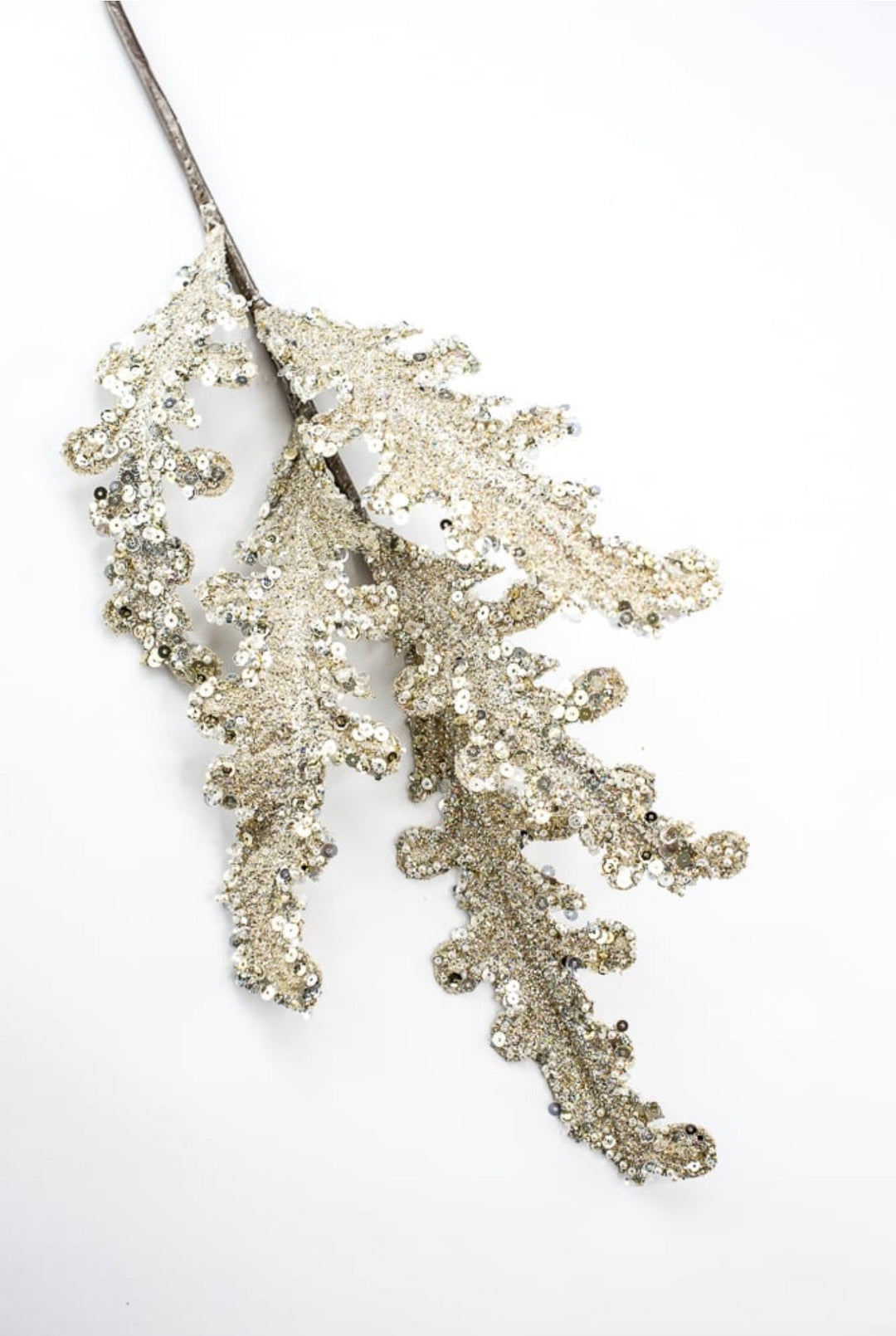 Farrisilk, Artificial, Platinum Crystal Acanthus Spray - 28" - Greenery MarketArtificial FlowersCF129-51