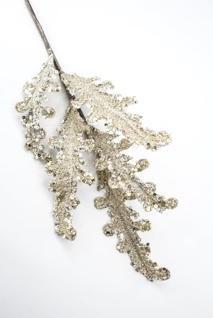 Farrisilk, Artificial, Platinum Crystal Acanthus Spray - 28" - Greenery MarketArtificial FlowersCF129-51