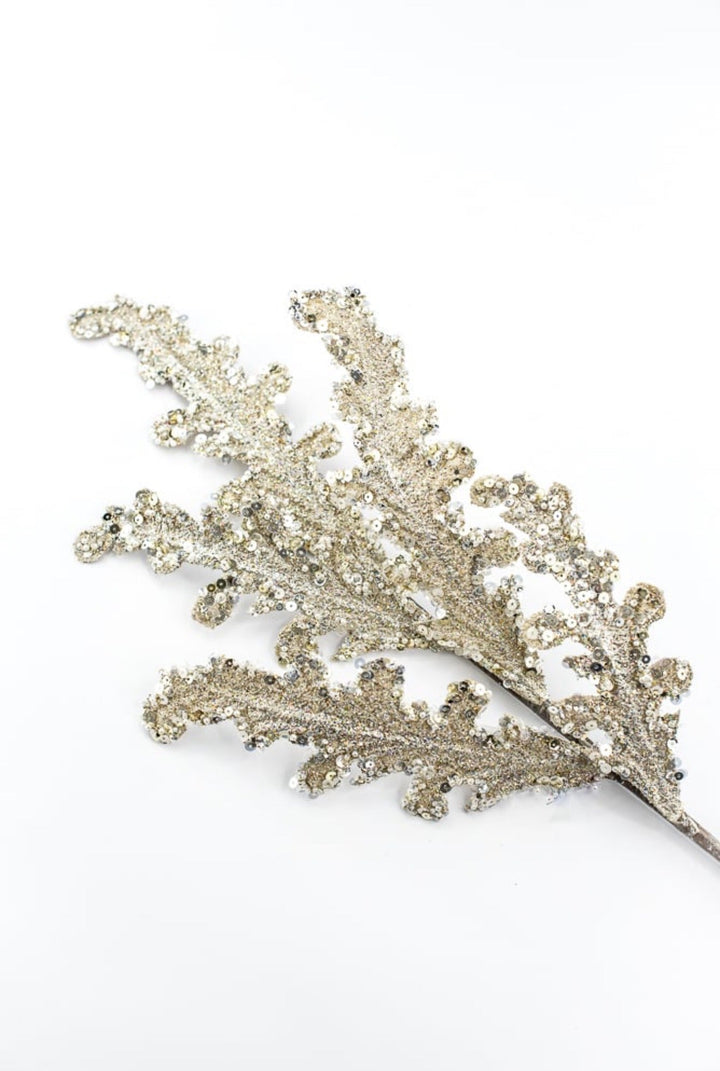 Farrisilk, Artificial, Platinum Crystal Acanthus Spray - 28" - Greenery MarketArtificial FlowersCF129-51