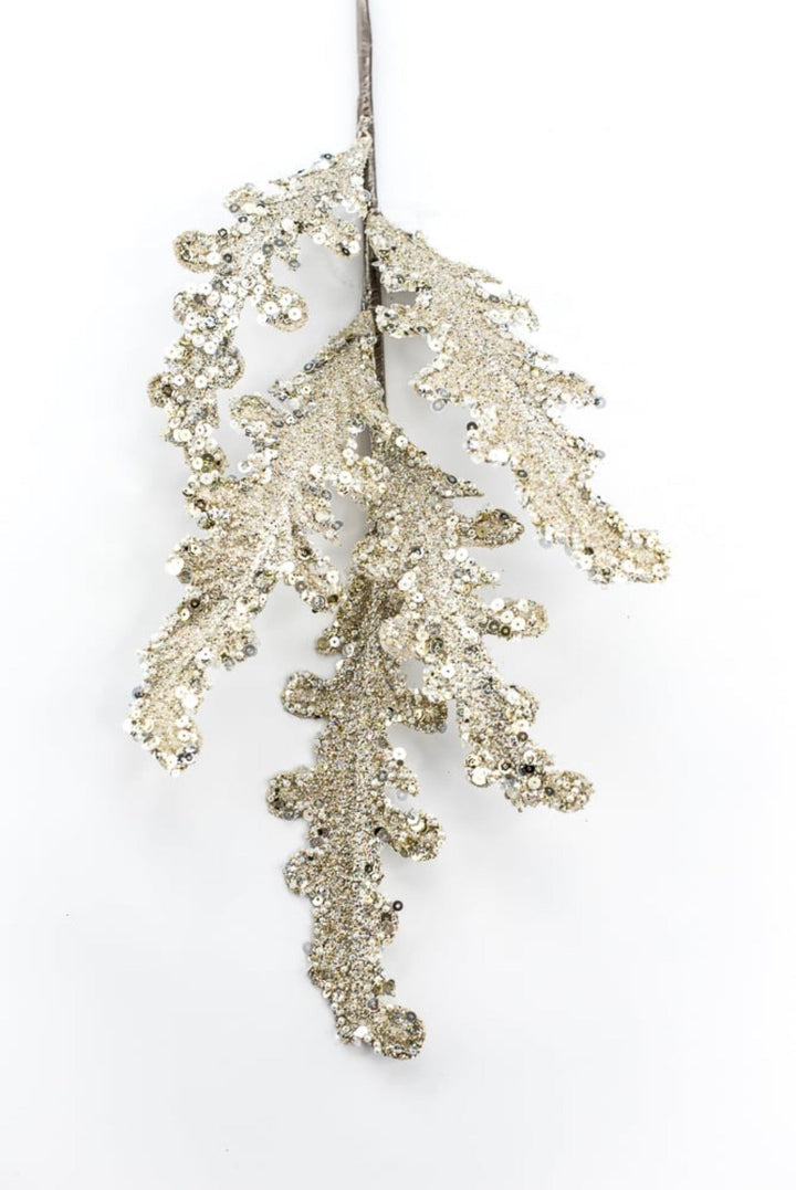 Farrisilk, Artificial, Platinum Crystal Acanthus Spray - 28" - Greenery MarketArtificial FlowersCF129-51