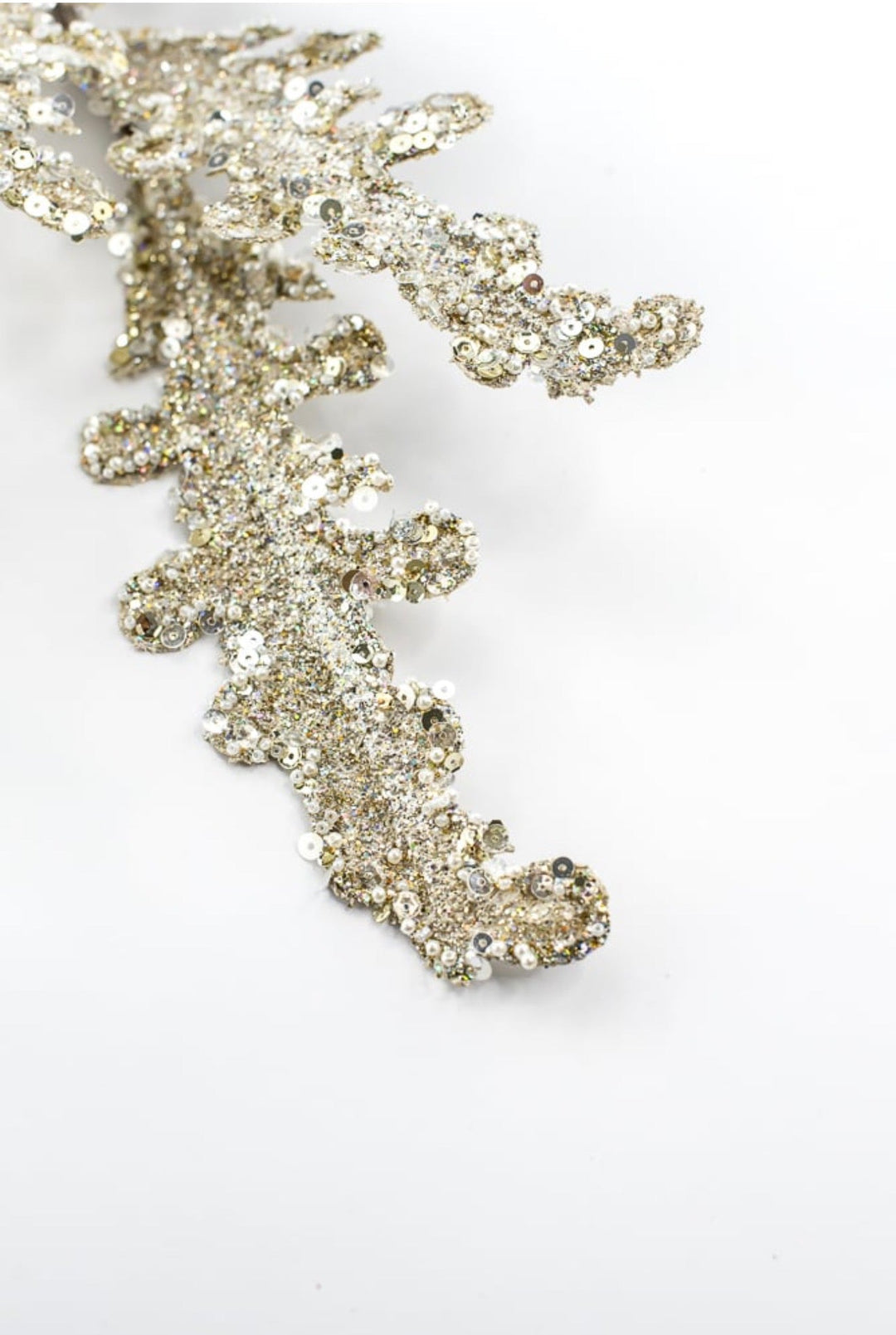 Farrisilk, Artificial, Platinum Crystal Acanthus Spray - 28" - Greenery MarketArtificial FlowersCF129-51