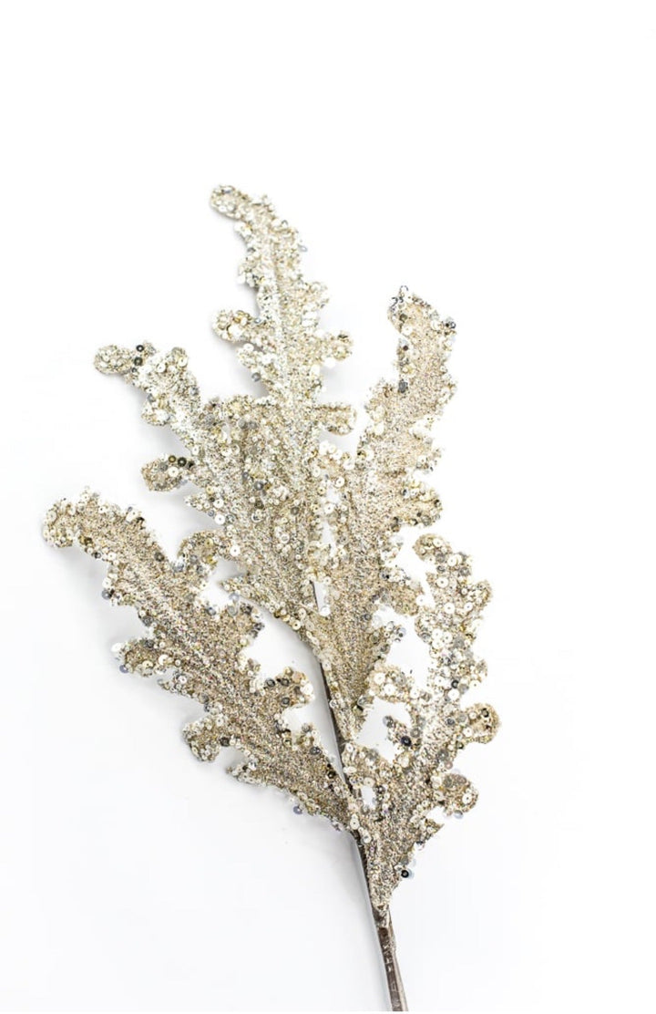 Farrisilk, Artificial, Platinum Crystal Acanthus Spray - 28" - Greenery MarketArtificial FlowersCF129-51