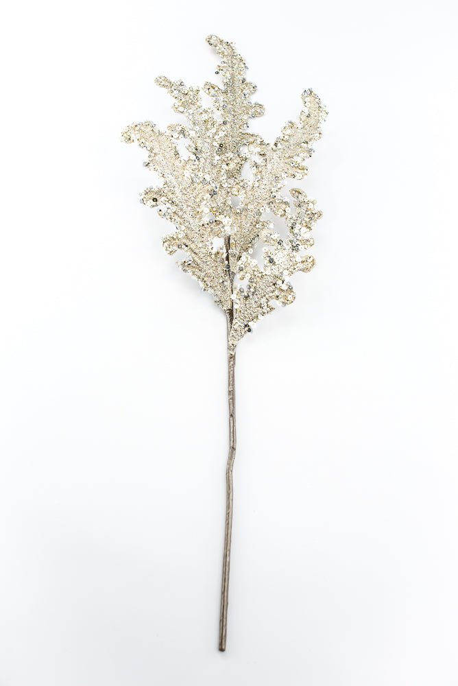 Farrisilk, Artificial, Platinum Crystal Acanthus Spray - 28" - Greenery MarketArtificial FlowersCF129-51