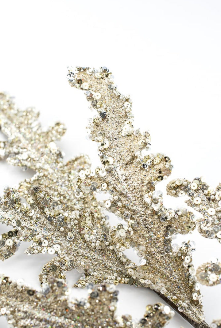 Farrisilk, Artificial, Platinum Crystal Acanthus Spray - 28" - Greenery MarketArtificial FlowersCF129-51