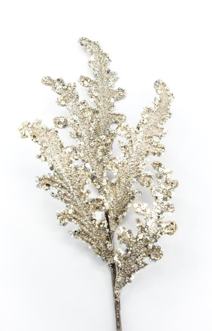 Farrisilk, Artificial, Platinum Crystal Acanthus Spray - 28" - Greenery MarketArtificial FlowersCF129-51