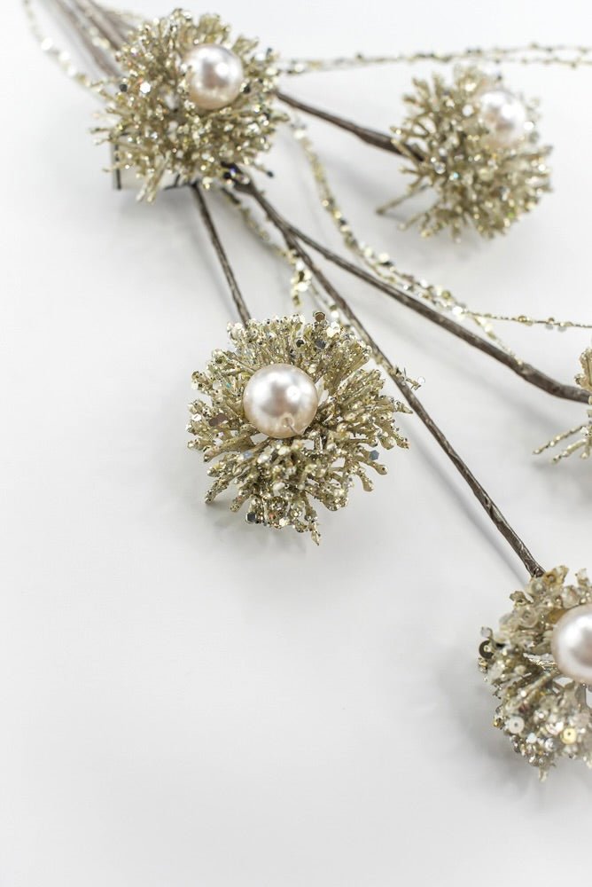 Farrisilk Artificial Platinum Pearl Puff - 28" - Greenery MarketArtificial FloraCF104-51