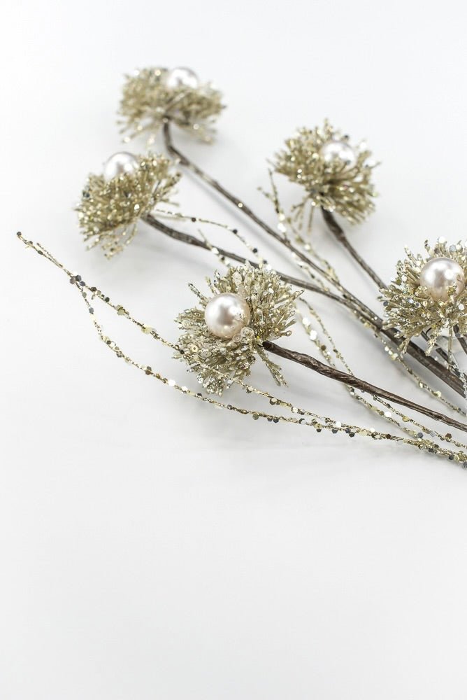 Farrisilk Artificial Platinum Pearl Puff - 28" - Greenery MarketArtificial FloraCF104-51