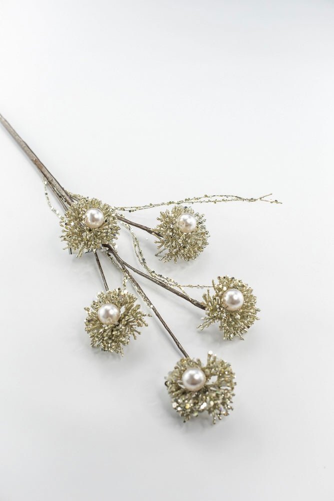 Farrisilk Artificial Platinum Pearl Puff - 28" - Greenery MarketArtificial FloraCF104-51