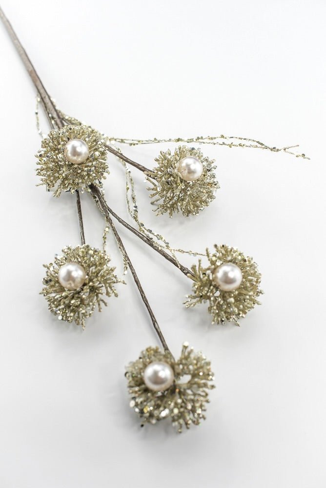 Farrisilk Artificial Platinum Pearl Puff - 28" - Greenery MarketArtificial FloraCF104-51
