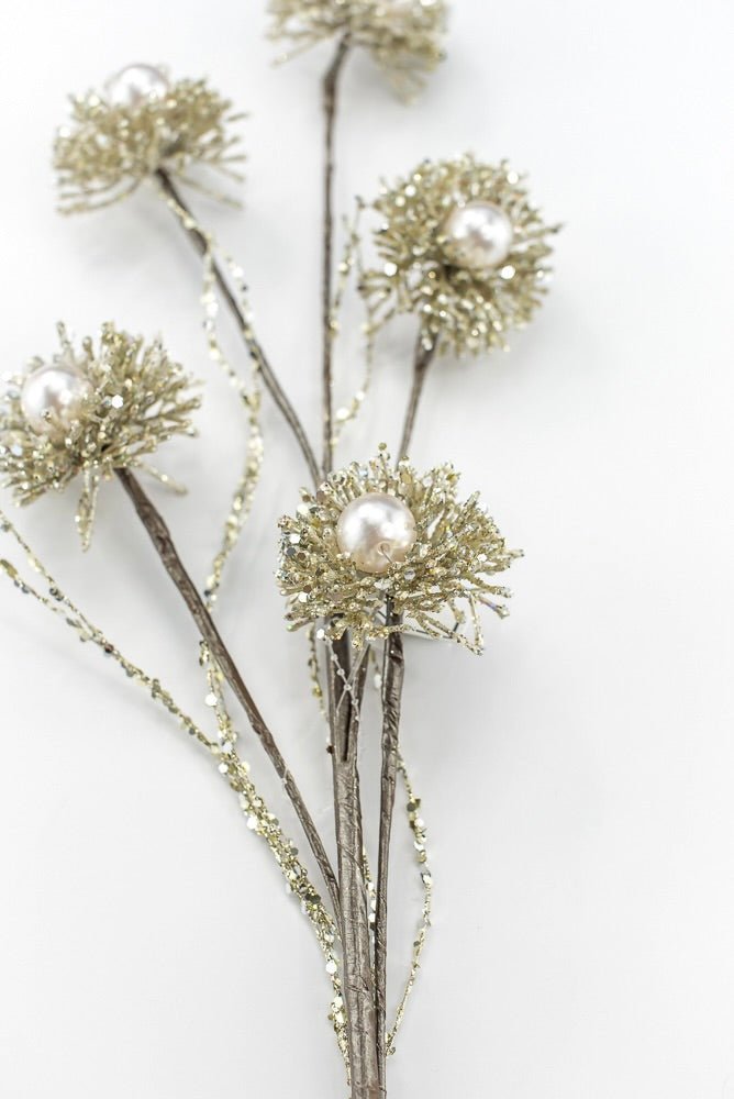 Farrisilk Artificial Platinum Pearl Puff - 28" - Greenery MarketArtificial FloraCF104-51